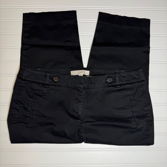 LOFT Petites Cropped Pants Size 10P Black - Picture 1 of 5